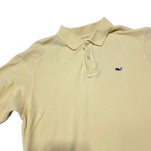 Vineyard Vines Boys XL 20 Polo Shirt Short Sleeve Classic‎ Fit Yellow Whale Logo